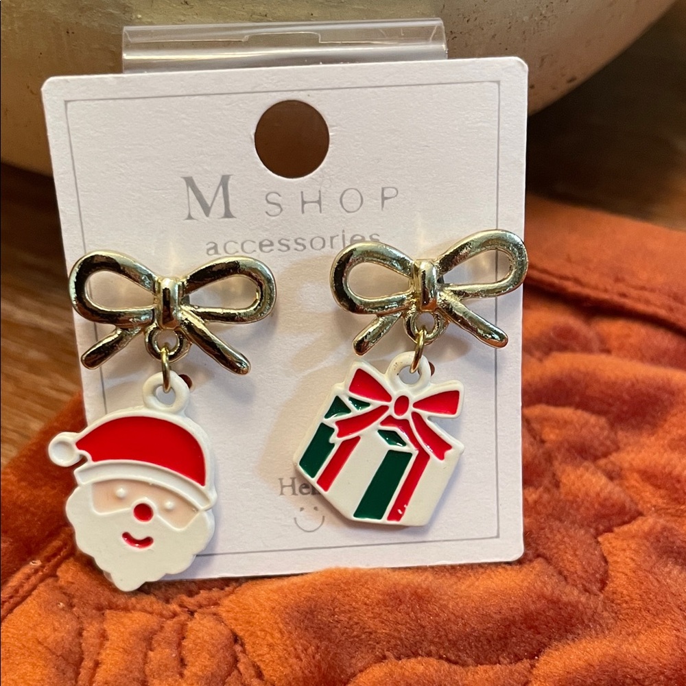 Santa and Gift Earrings